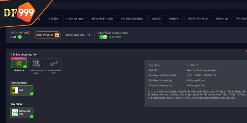 Nhà cái hỗ trợ đa dạng phương thức nạp tiền
